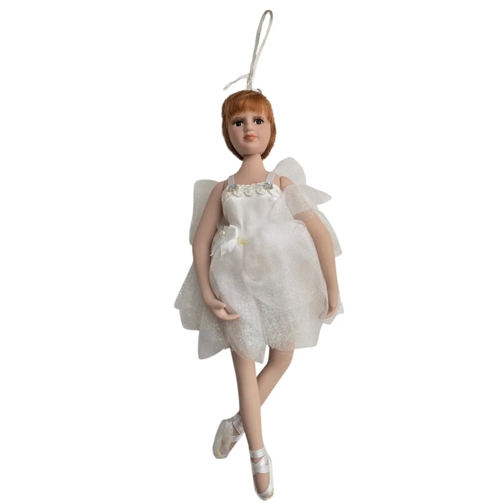 Vintage Porcelain Ballerina Fairy Angel Ornament 9